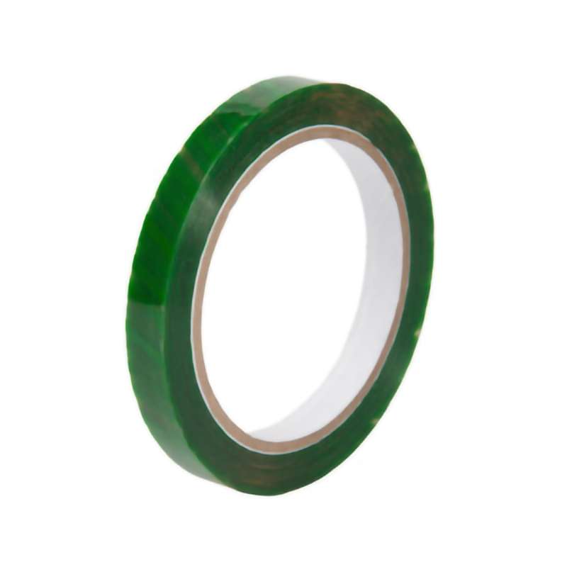 ESD Cellulose Tape, Anti-Static, 1/2"x72 Yds, 3" Core, 2.4 mil, Green Stripe